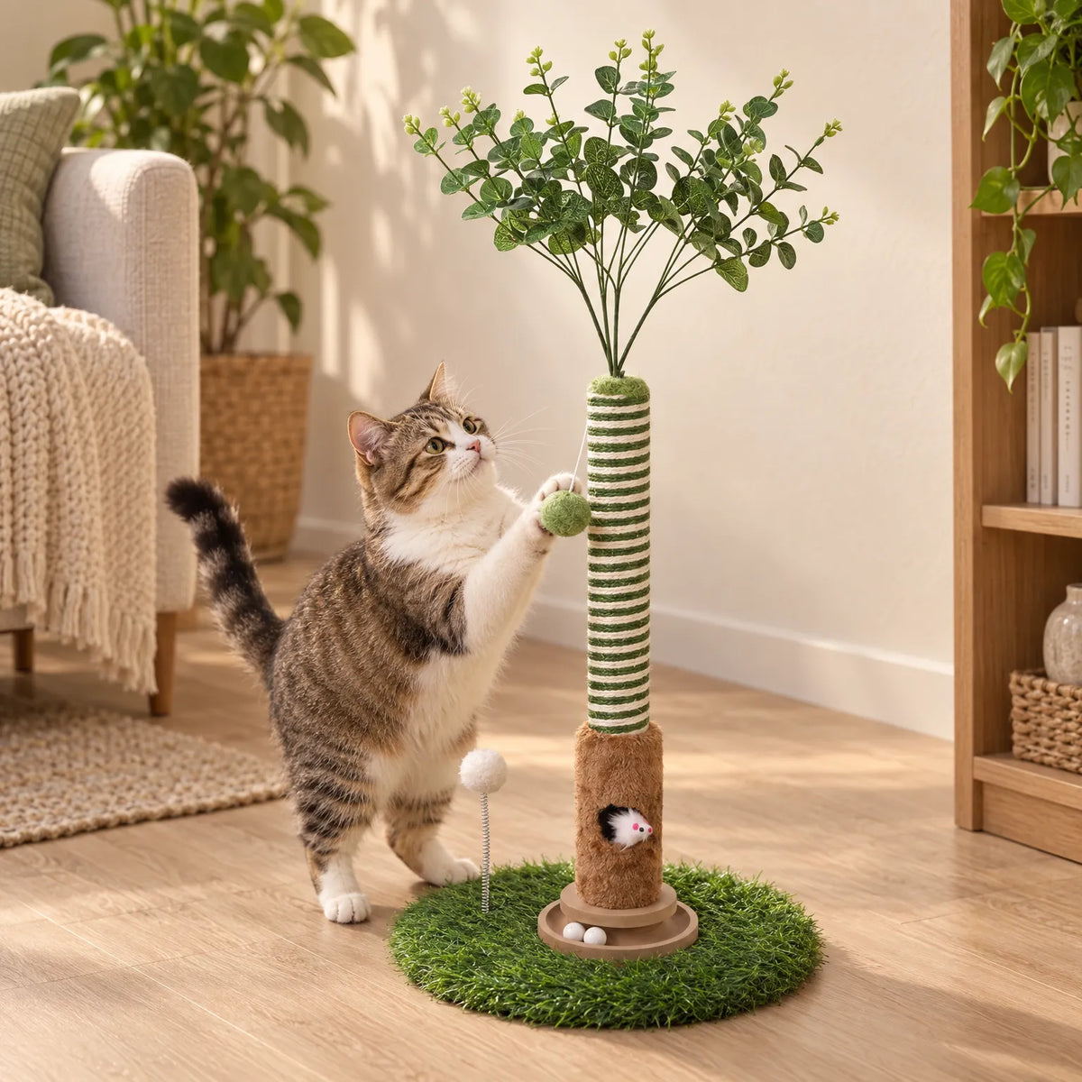Moderner Kratzbaum Katze Mit Palmenkrone