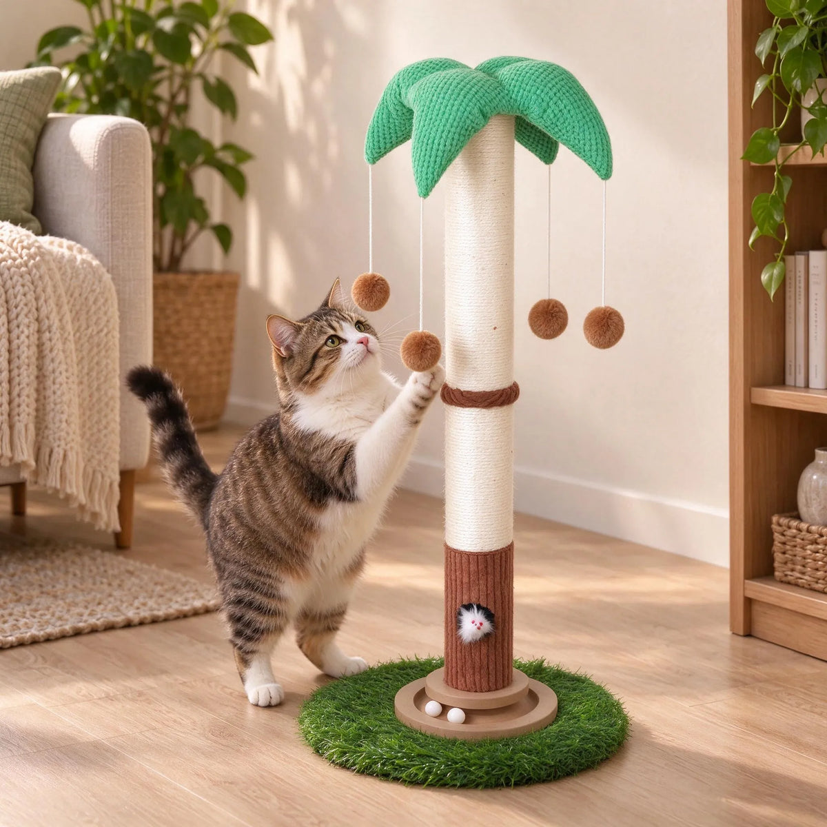 Moderner Kratzbaum Katze Mit Palmenkrone