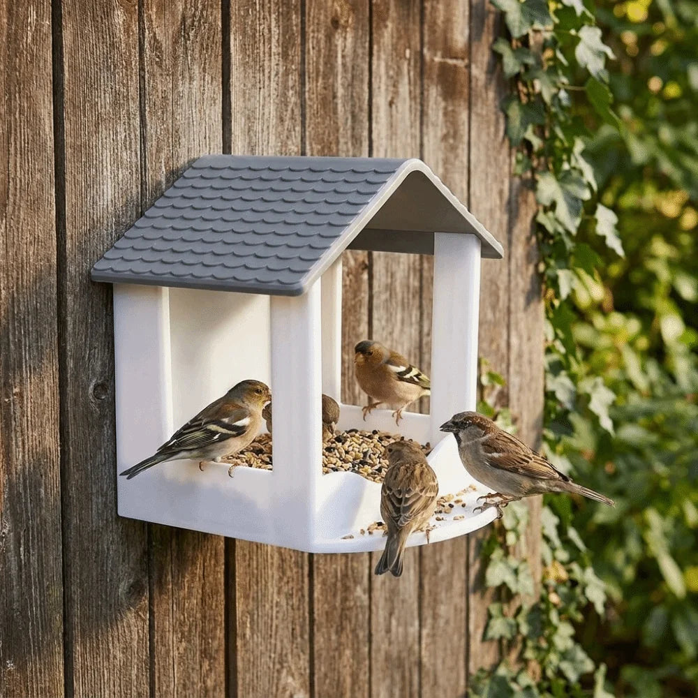 Modernes Vogelfutterhaus Für Die Hauswand