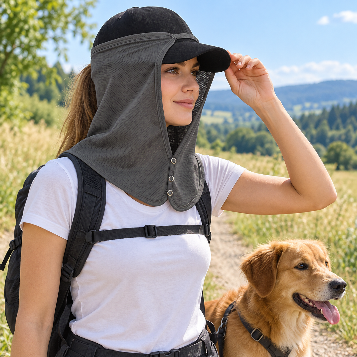 Nackenabdeckung für Kappen UPF 50+ UV schnelltrocknend | Lestor