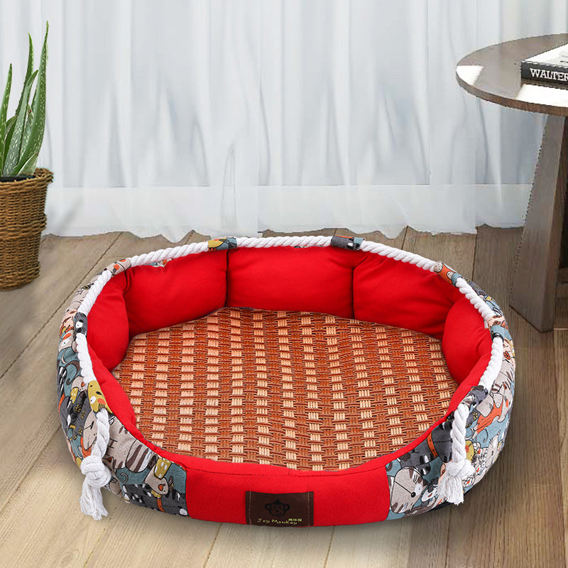 Natan Hundebett mit Kauleine und Spielspaß