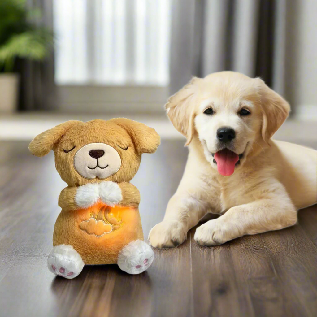 Roman Beruhigendes Hunde-Kuscheltier mit realistischer Atmung