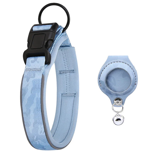 Reflektierendes AirTag Hundehalsband mit weichem Futter | Elvar