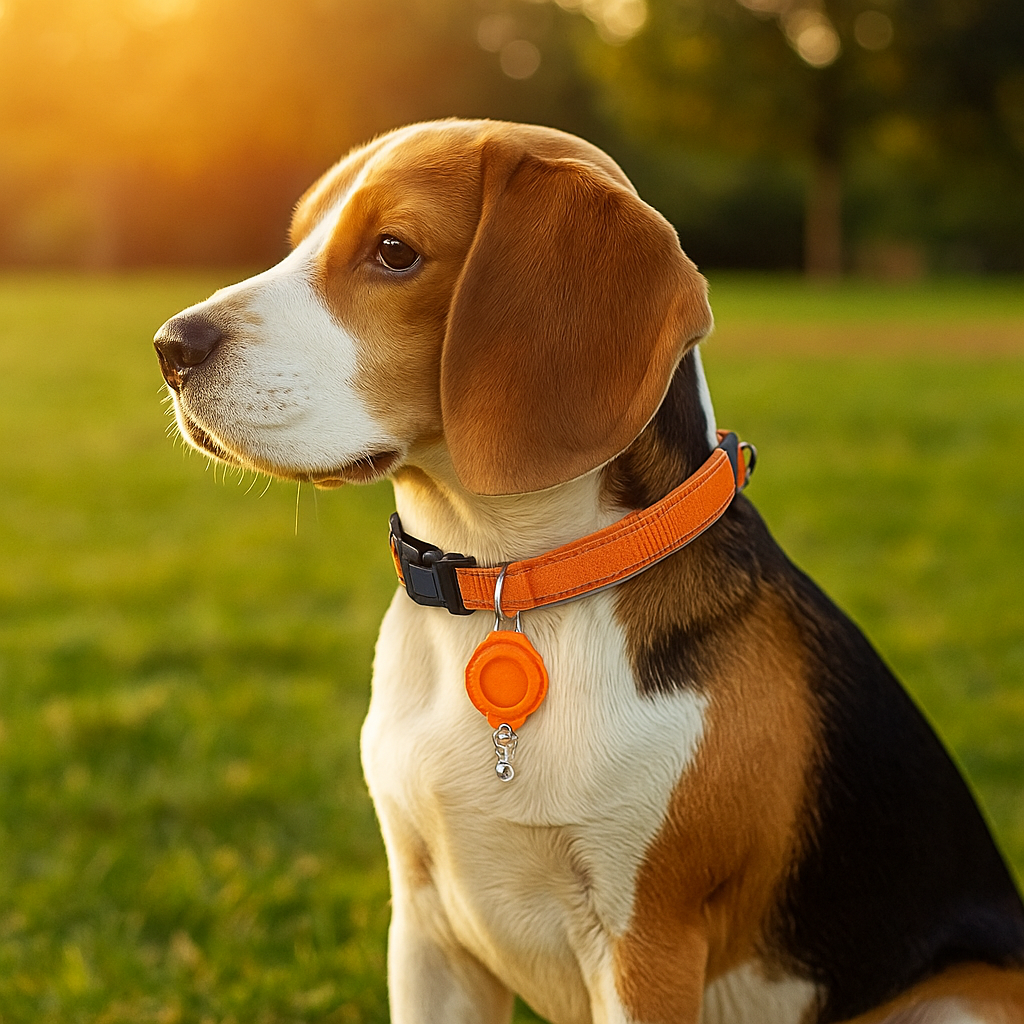 Reflektierendes AirTag Hundehalsband mit weichem Futter | Elvar