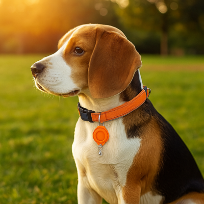 Reflektierendes AirTag Hundehalsband mit weichem Futter | Elvar