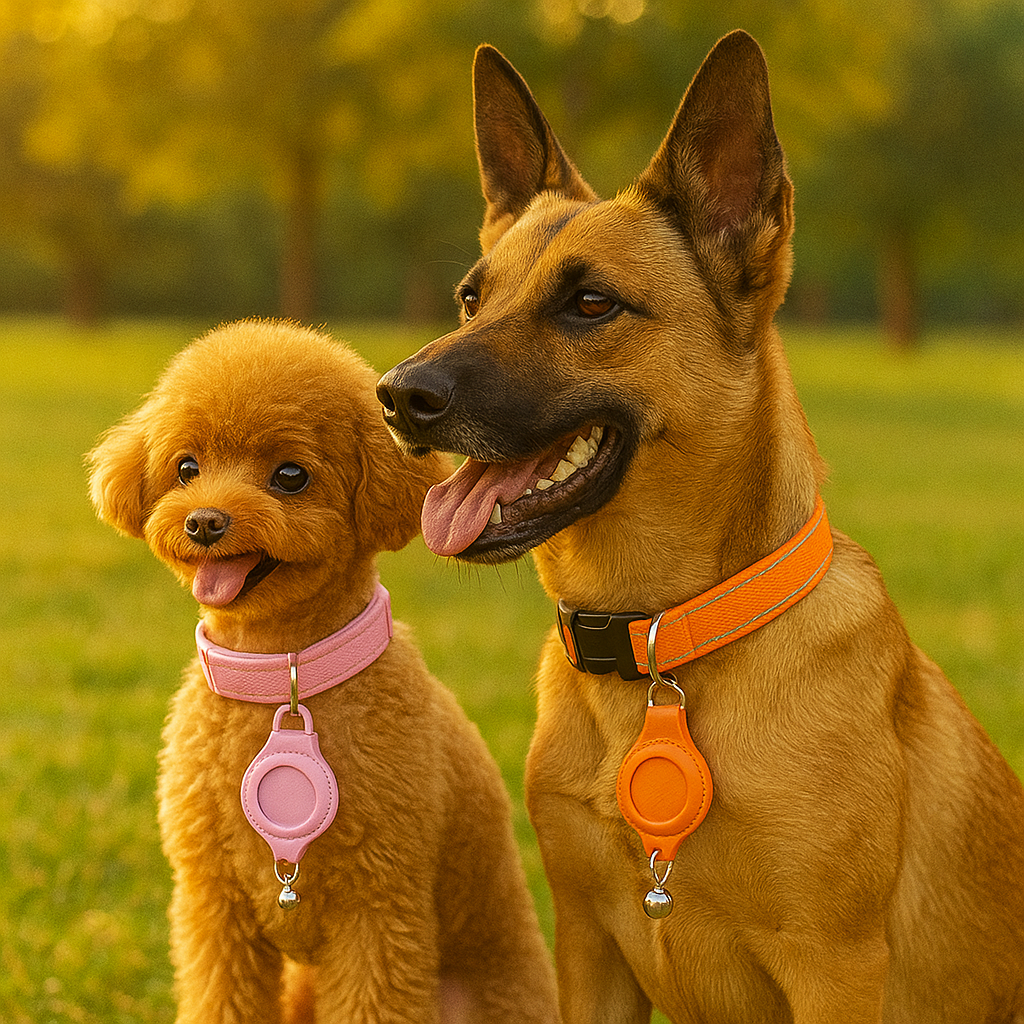 Reflektierendes AirTag Hundehalsband mit weichem Futter | Elvar