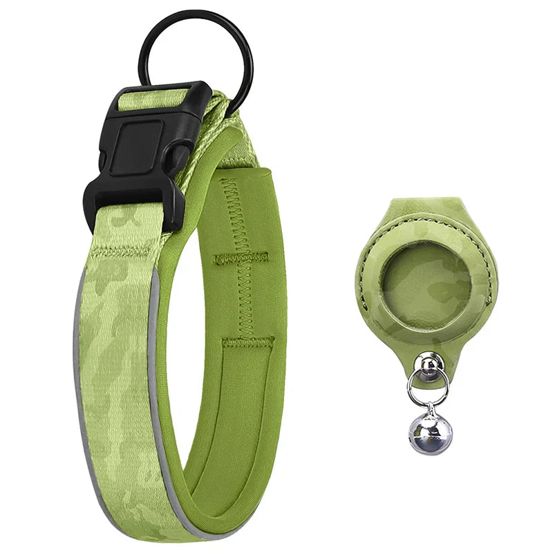 Reflektierendes AirTag Hundehalsband mit weichem Futter | Elvar
