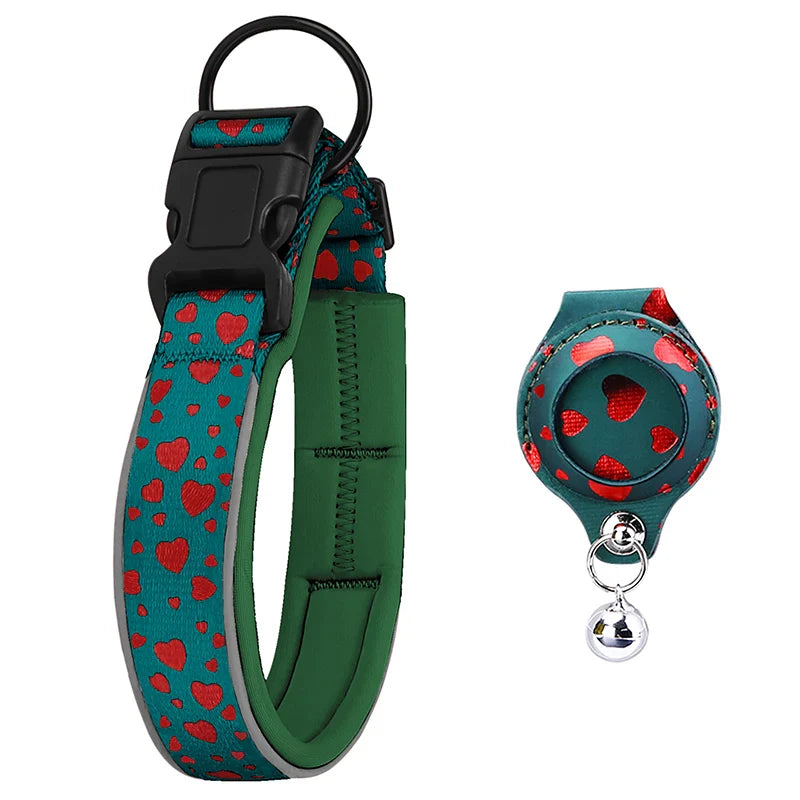 Reflektierendes AirTag Hundehalsband mit weichem Futter | Elvar