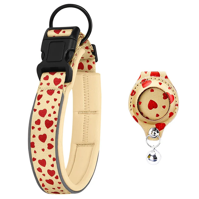 Reflektierendes AirTag Hundehalsband mit weichem Futter | Elvar
