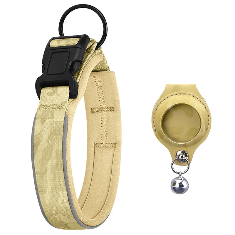 Reflektierendes AirTag Hundehalsband mit weichem Futter | Elvar