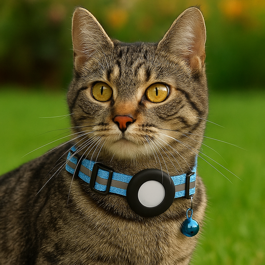 Reflektierendes Katze halsband mit AirTag Halterung und Glocke | VeloxTag