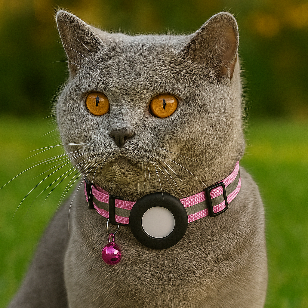Reflektierendes Katze halsband mit AirTag Halterung und Glocke | VeloxTag