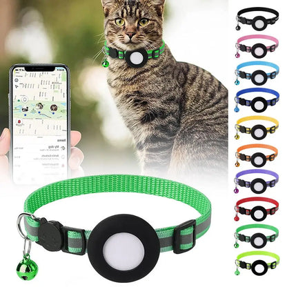 Reflektierendes Katze halsband mit AirTag Halterung und Glocke | VeloxTag