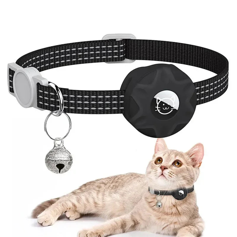Reflektierendes Katzenhalsband mit AirTag Halterung und Glocke | Navico