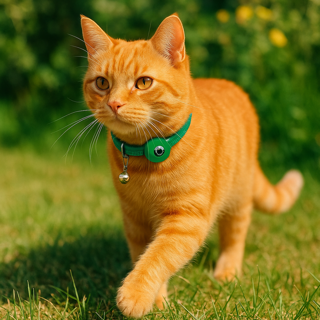 Reflektierendes Katzenhalsband mit AirTag Halterung und Glocke | Navico