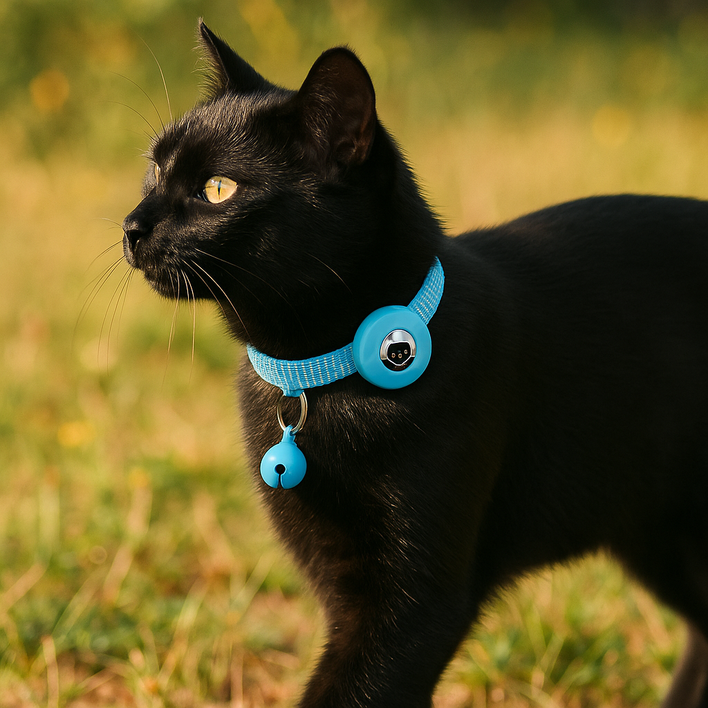 Reflektierendes Katzenhalsband mit AirTag Halterung und Glocke | Navico