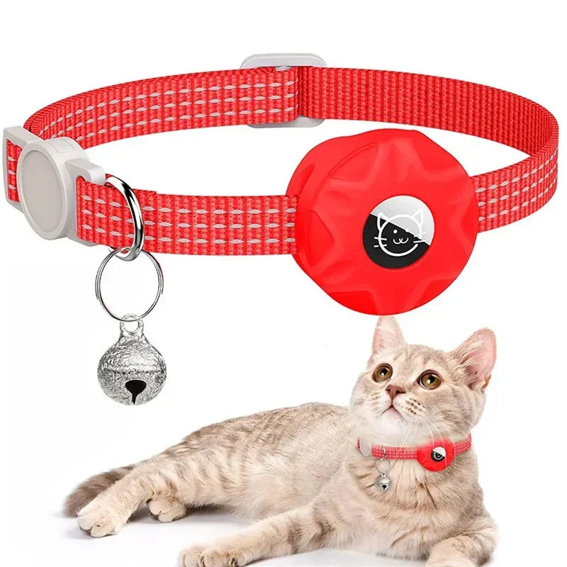 Reflektierendes Katzenhalsband mit AirTag Halterung und Glocke | Navico