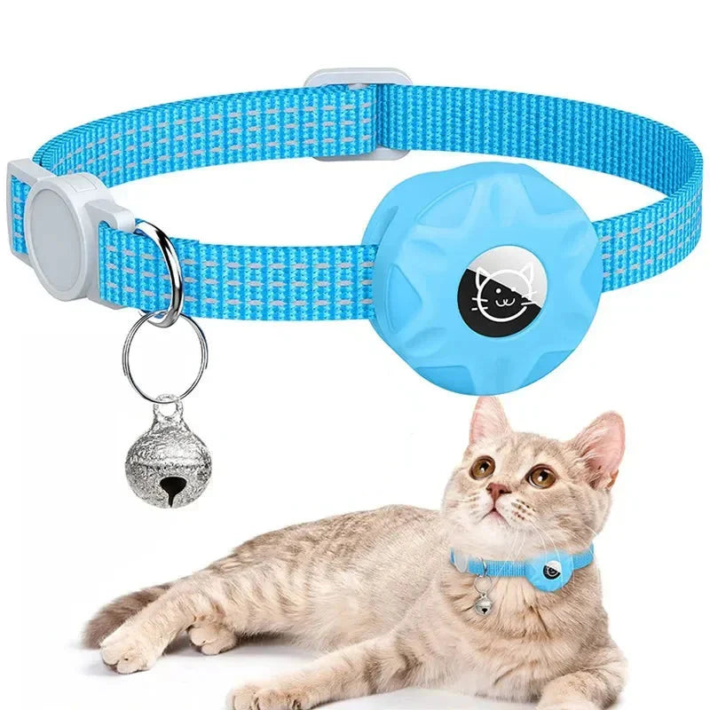 Reflektierendes Katzenhalsband mit AirTag Halterung und Glocke | Navico