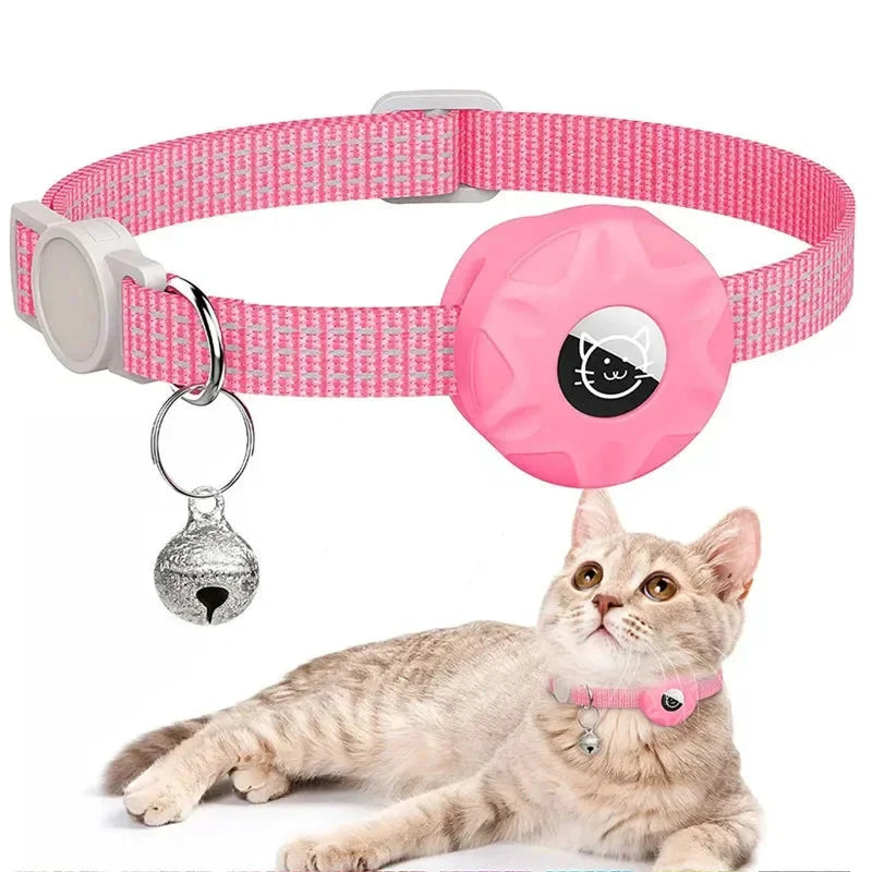 Reflektierendes Katzenhalsband mit AirTag Halterung und Glocke | Navico
