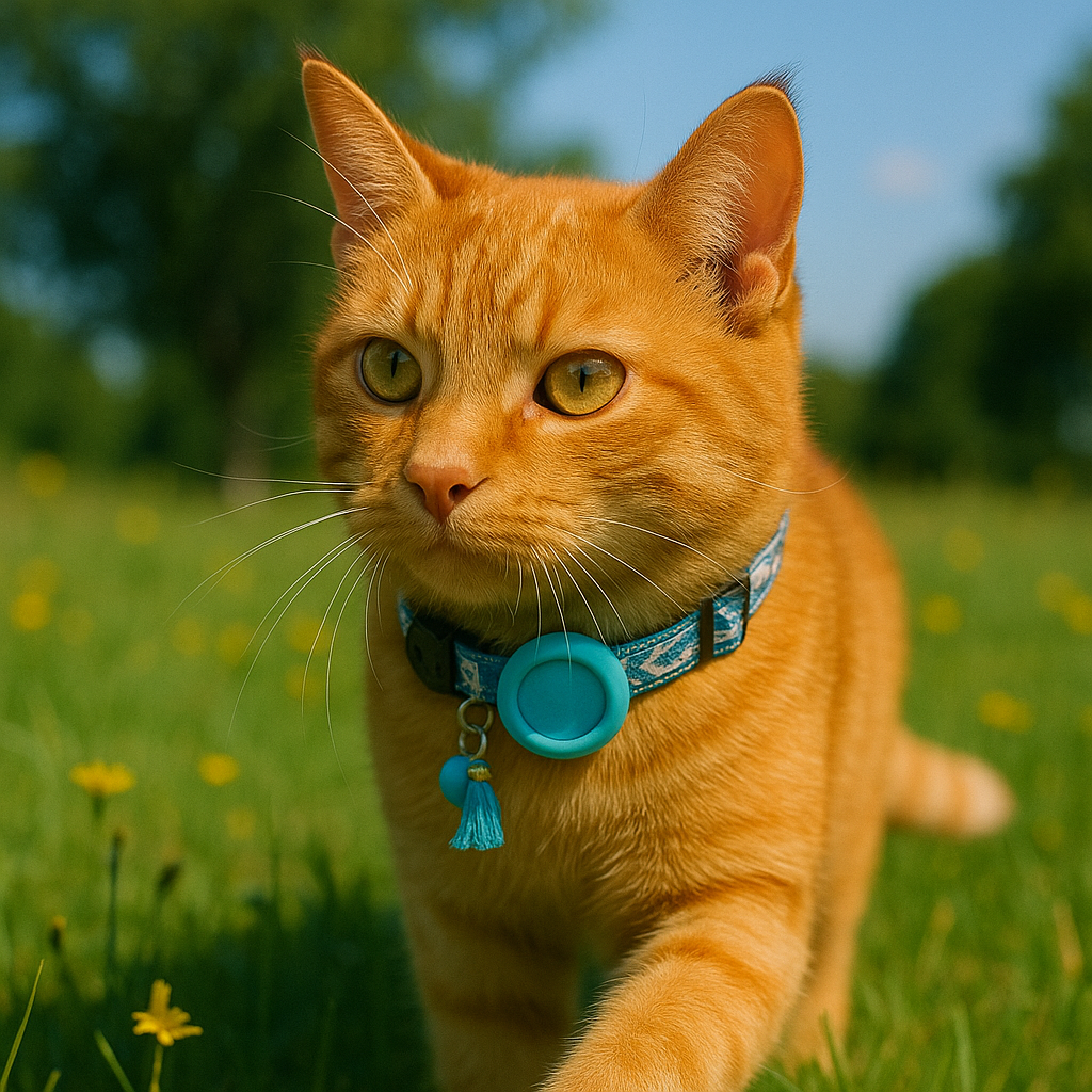 Reflektierendes Katzenhalsband mit integrierter AirTag-Halterung | Traceo