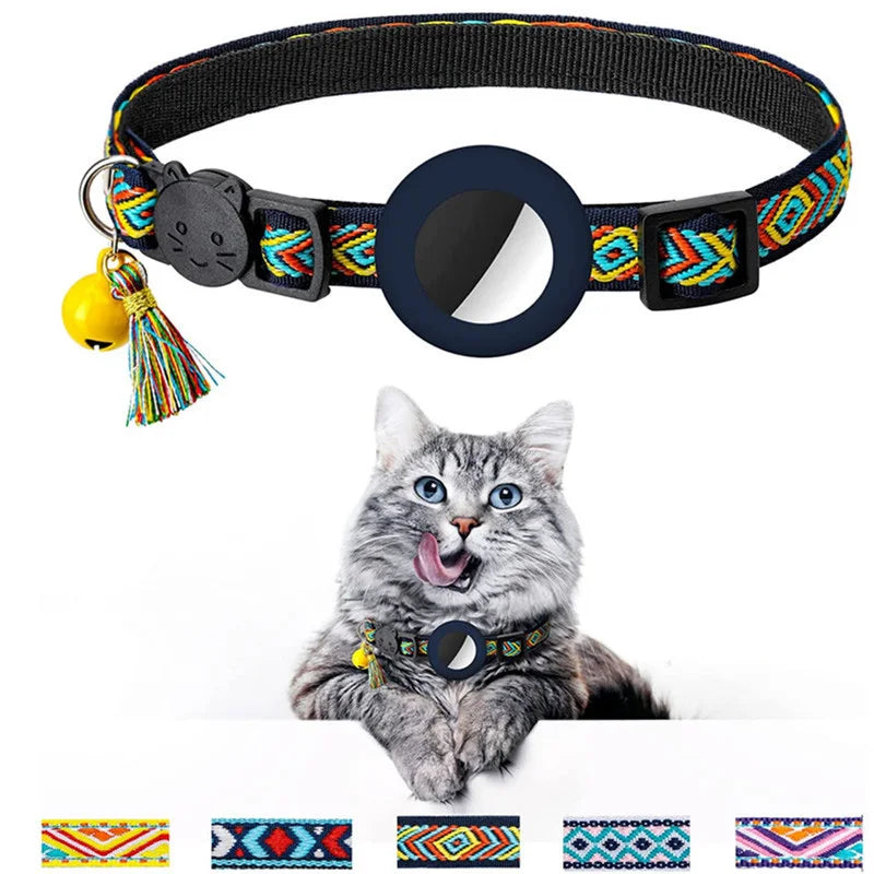 Reflektierendes Katzenhalsband mit integrierter AirTag-Halterung | Traceo