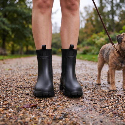 Regenstiefel Mit Dicker Profilsohle