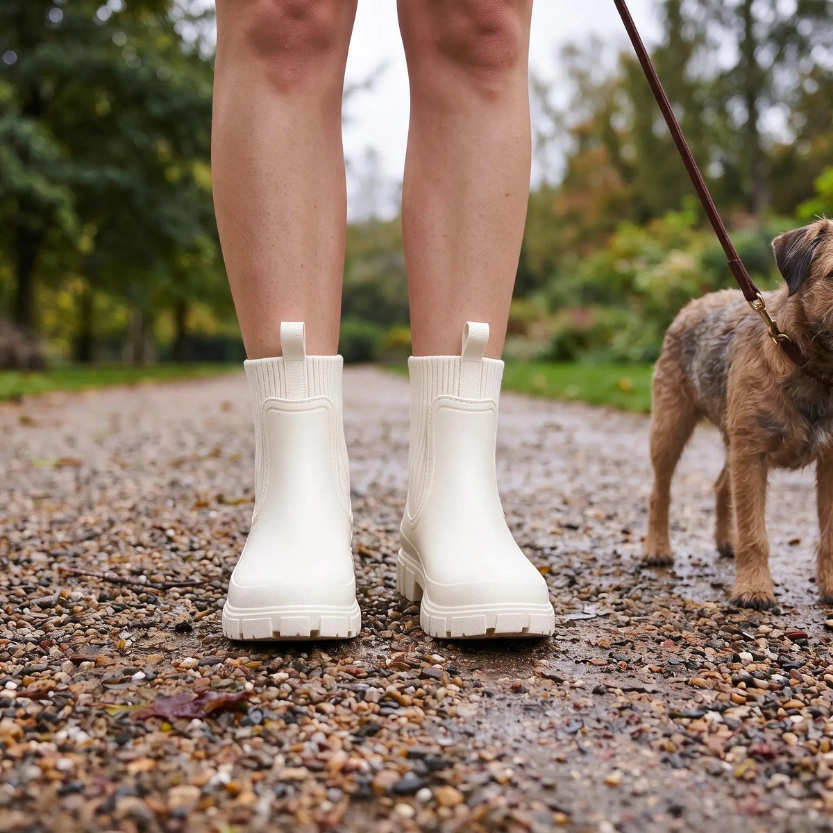 Regenstiefel Mit Dicker Profilsohle