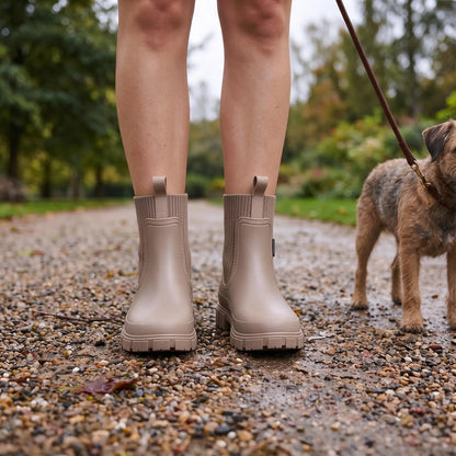 Regenstiefel Mit Dicker Profilsohle