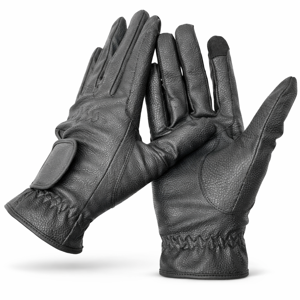 Reithandschuhe PU Grip für Reitsport mit Schnallenverschluss | Revaro