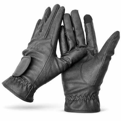 Reithandschuhe PU Grip für Reitsport mit Schnallenverschluss | Revaro