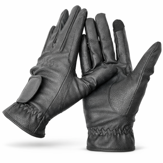 Reithandschuhe PU Grip für Reitsport mit Schnallenverschluss | Revaro