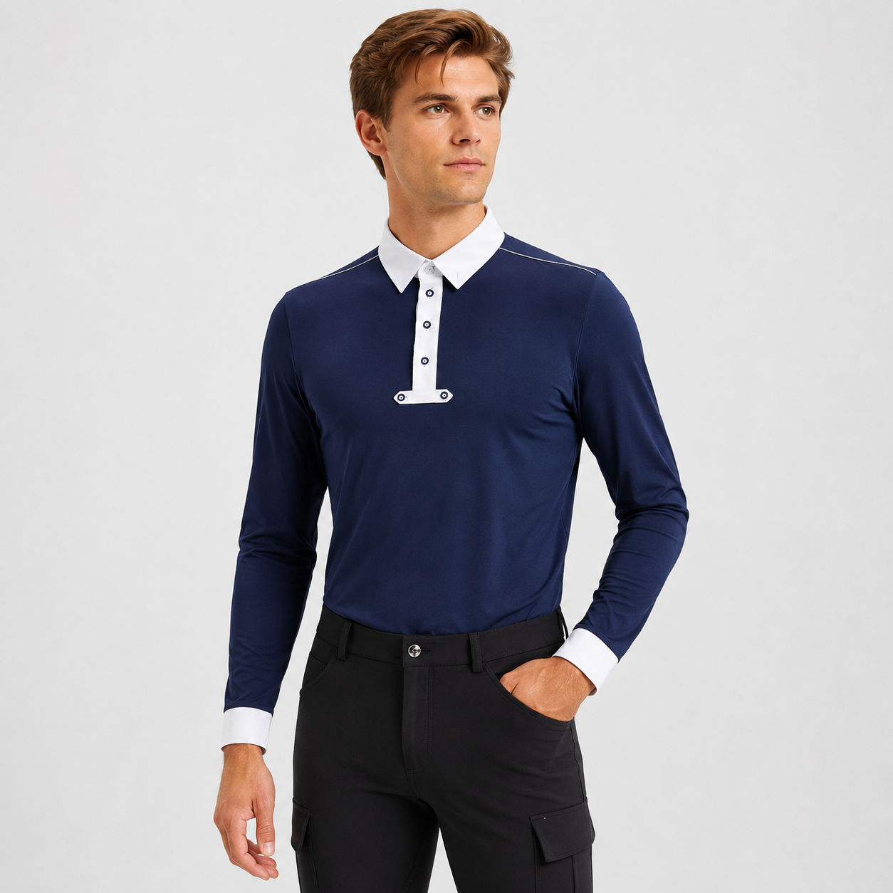 Reitshirt Herren Atmungsaktiv Elastisch Figurbetont | Velmoro