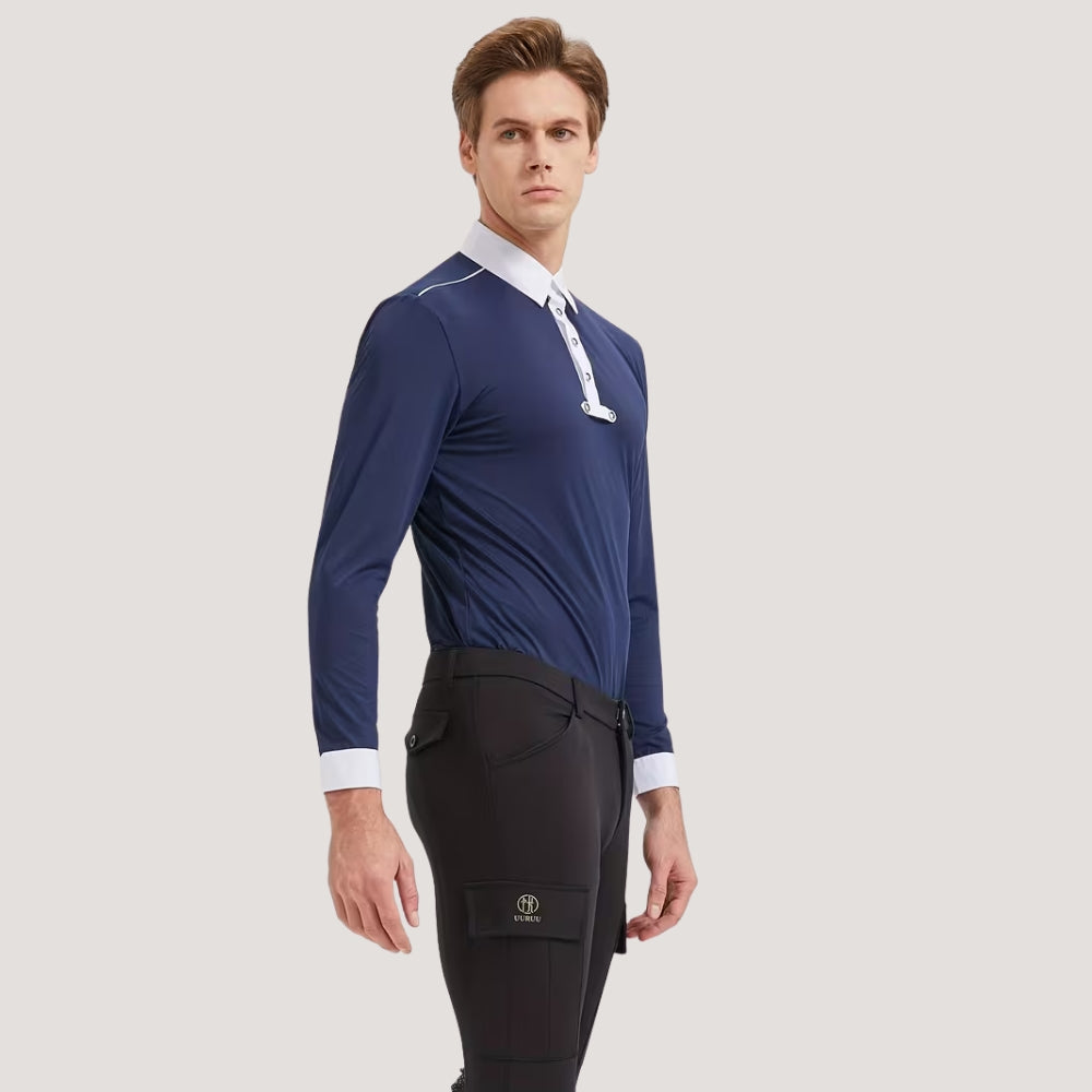 Reitshirt Herren Atmungsaktiv Elastisch Figurbetont | Velmoro