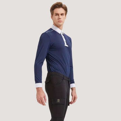 Reitshirt Herren Atmungsaktiv Elastisch Figurbetont | Velmoro