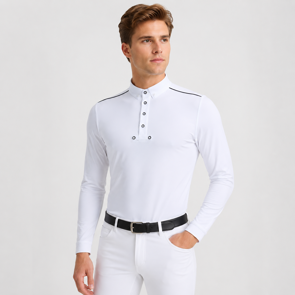 Reitshirt Herren Atmungsaktiv Elastisch Figurbetont | Velmoro