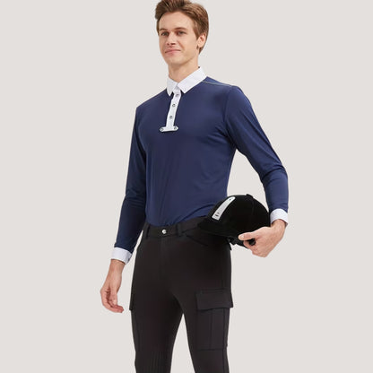 Reitshirt Herren Atmungsaktiv Elastisch Figurbetont | Velmoro