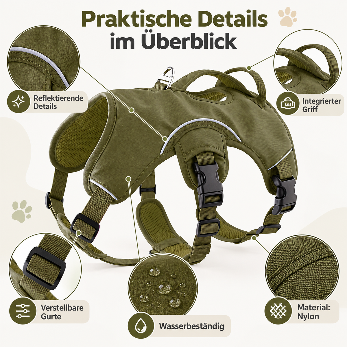 Rocco | Reflektierendes Hundegeschirr gegen Ziehen