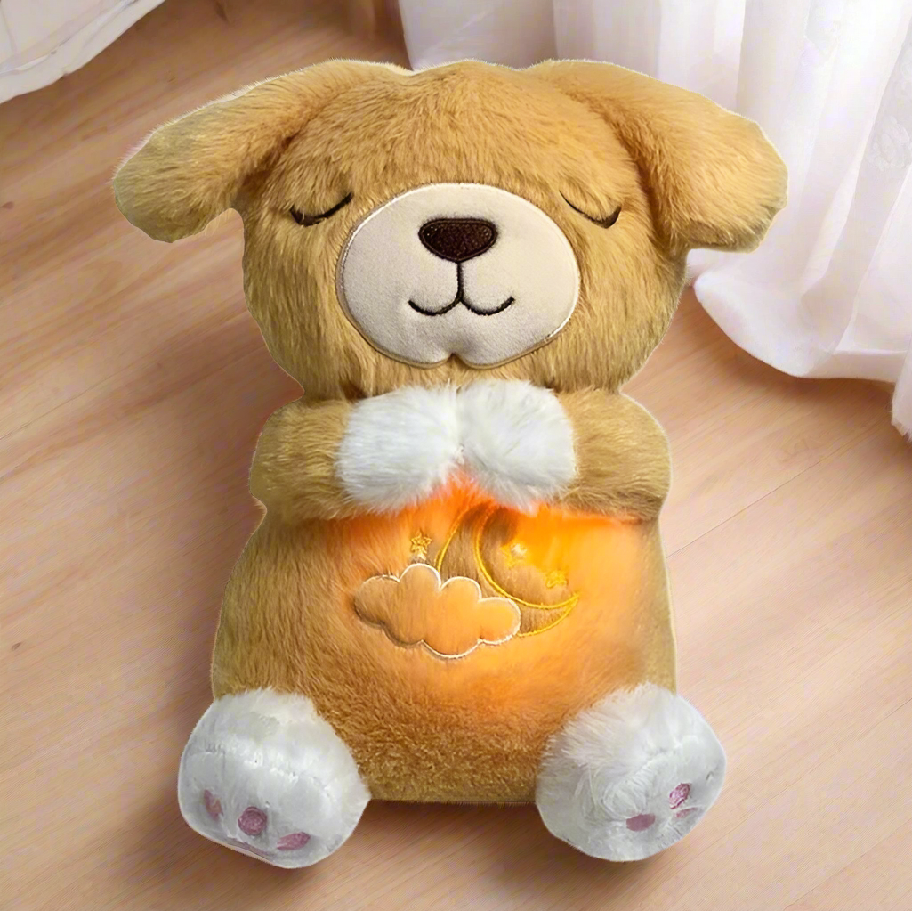 Roman Beruhigendes Hunde-Kuscheltier mit realistischer Atmung