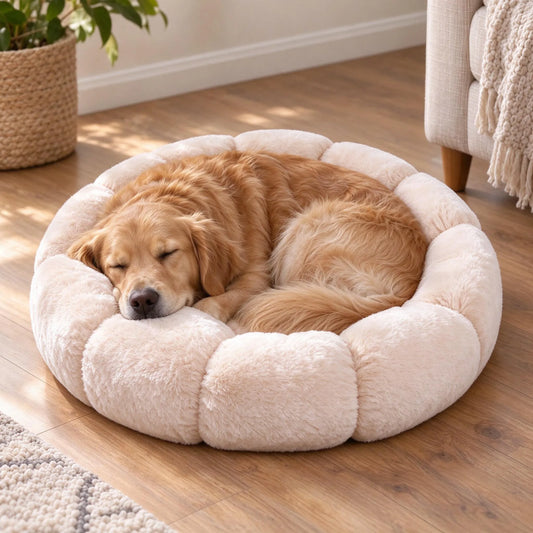 Rundes Waschbares Hundebett Mit Hohem Rand