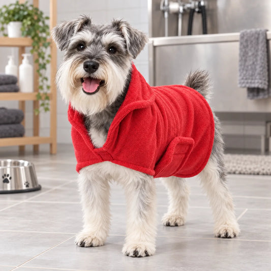 Saugfähiger Hundebademantel Mit Klettverschluss