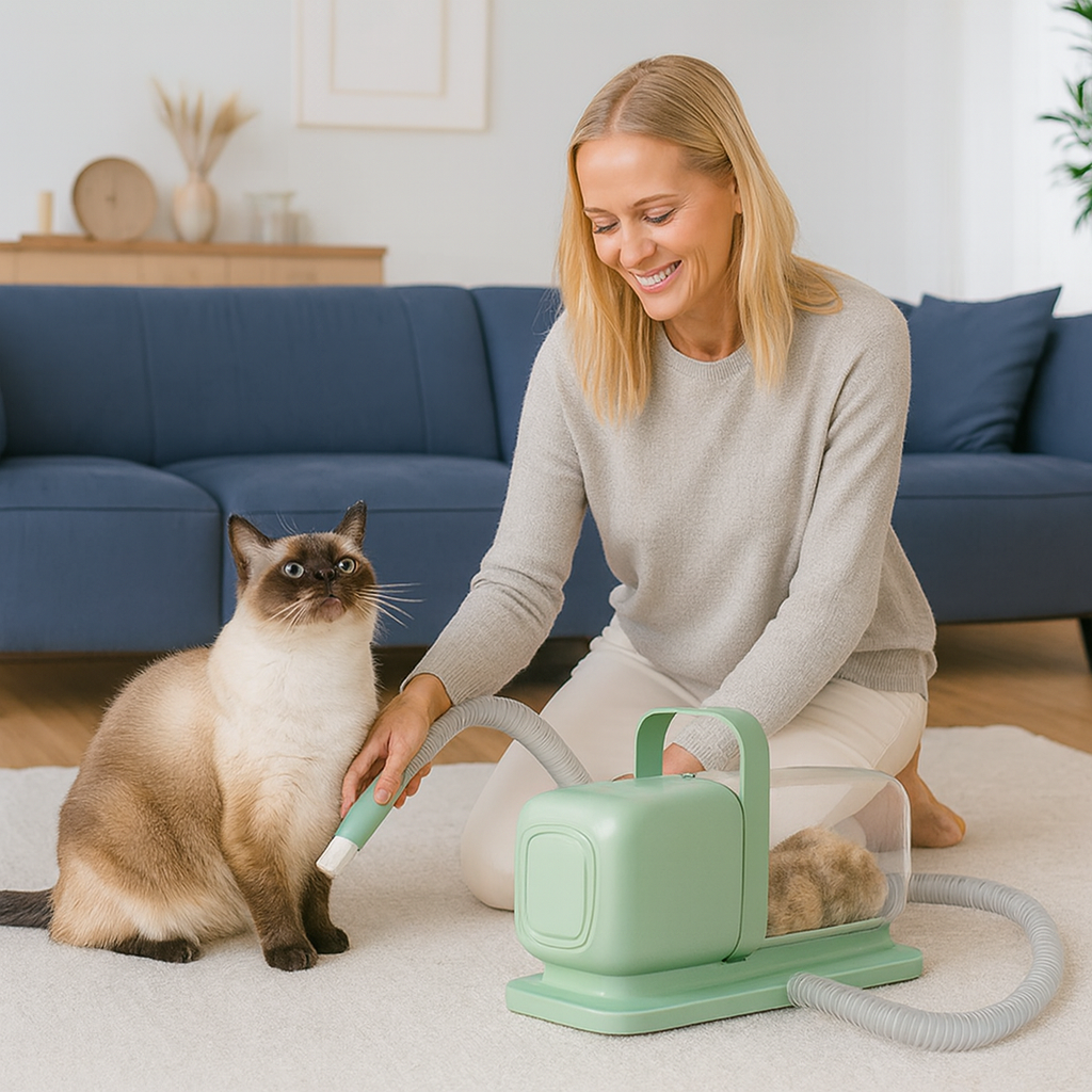 Schermaschine für Katzen mit Staubsaugerfunktion | Fellor
