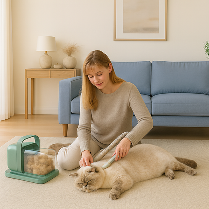 Schermaschine für Katzen mit Staubsaugerfunktion | Fellor