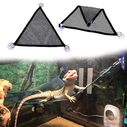 Rango | Reptilien Hängematte mit Saugnäpfen – Netzliege für Terrarium und Glasflächen