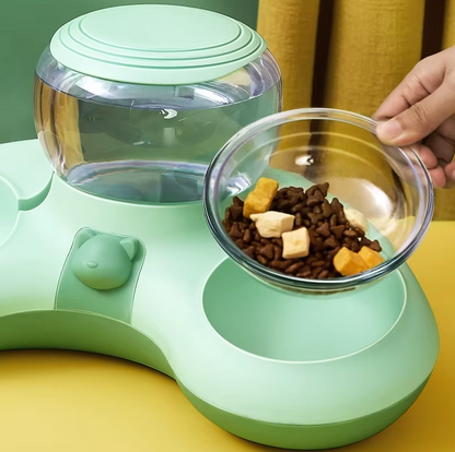 Zazu | Futter- und Wassernapf mit automatischer Wasserzufuhr für Haustiere
