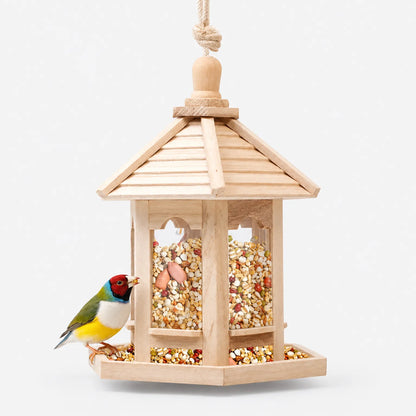 Sechseckiges Vogelfutterhaus Zum Aufhängen Draußen