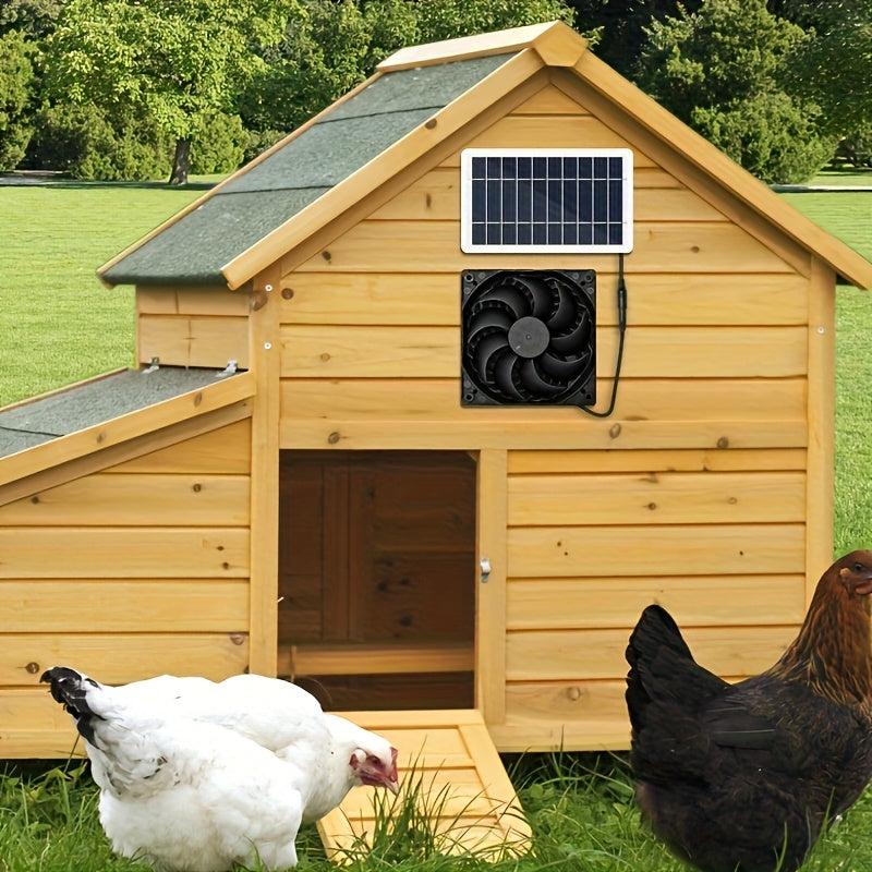 Solarventilator mit Solarpanel fuer Tiergehege | Trevix