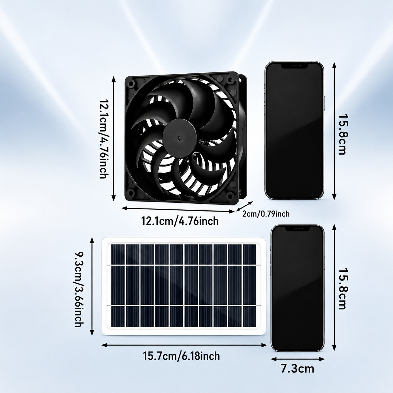 Solarventilator mit Solarpanel fuer Tiergehege | Trevix