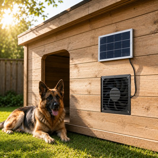 Solarventilator mit Solarpanel fur Tiergehege | Trevix