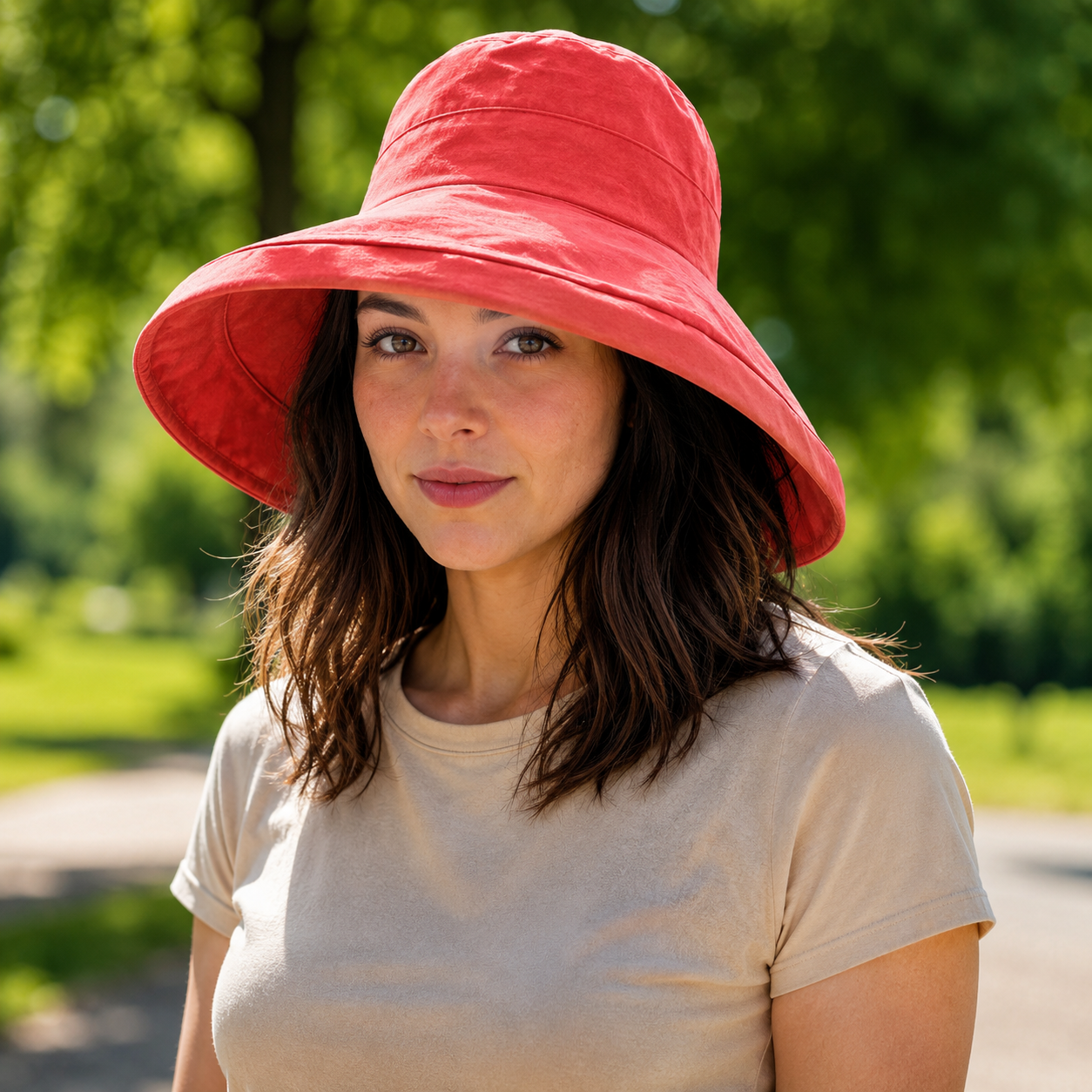 Sommerhut Damen UPF 50+ UV faltbar fuer Hundespaziergaenge | Osvira