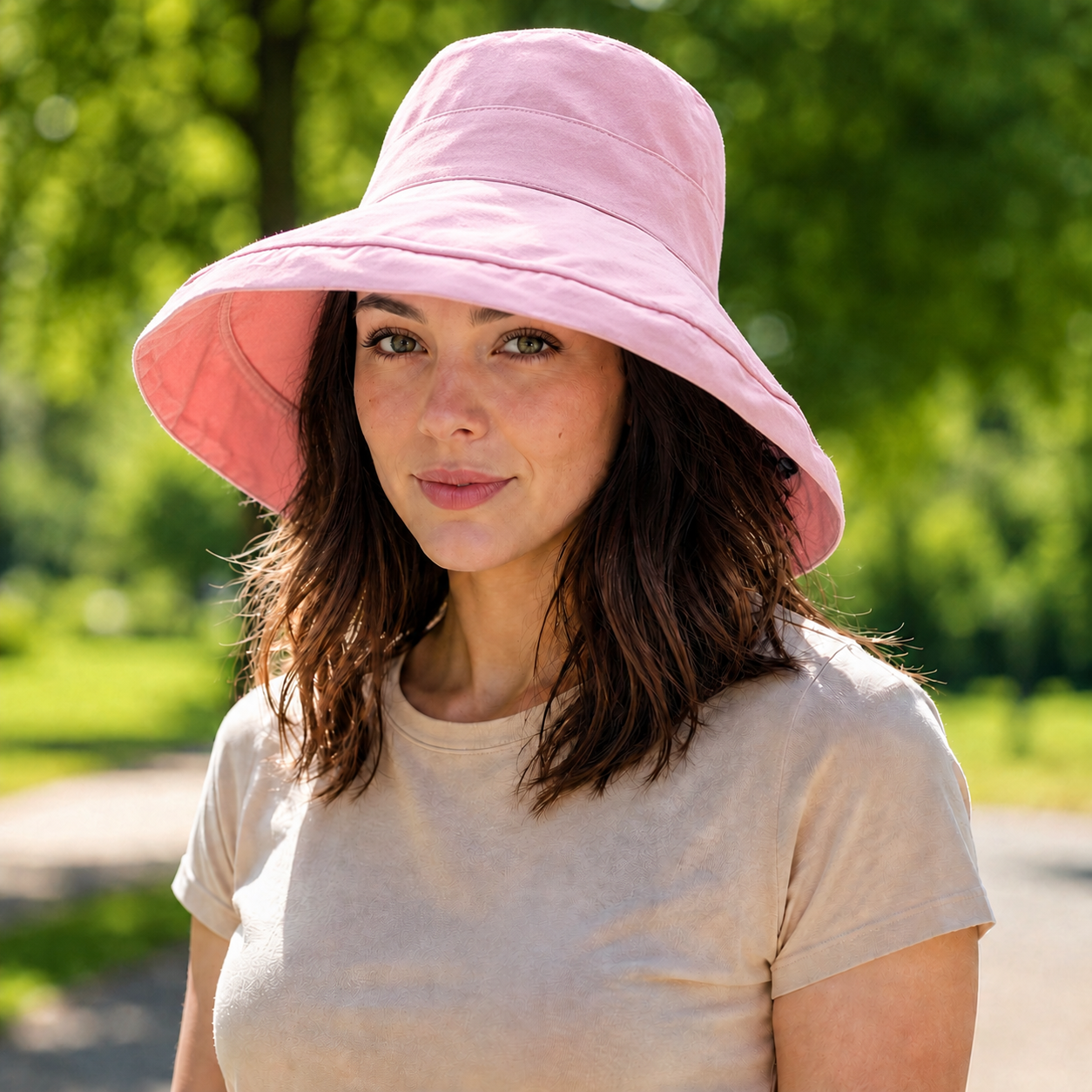Sommerhut Damen UPF 50+ UV faltbar fuer Hundespaziergaenge | Osvira